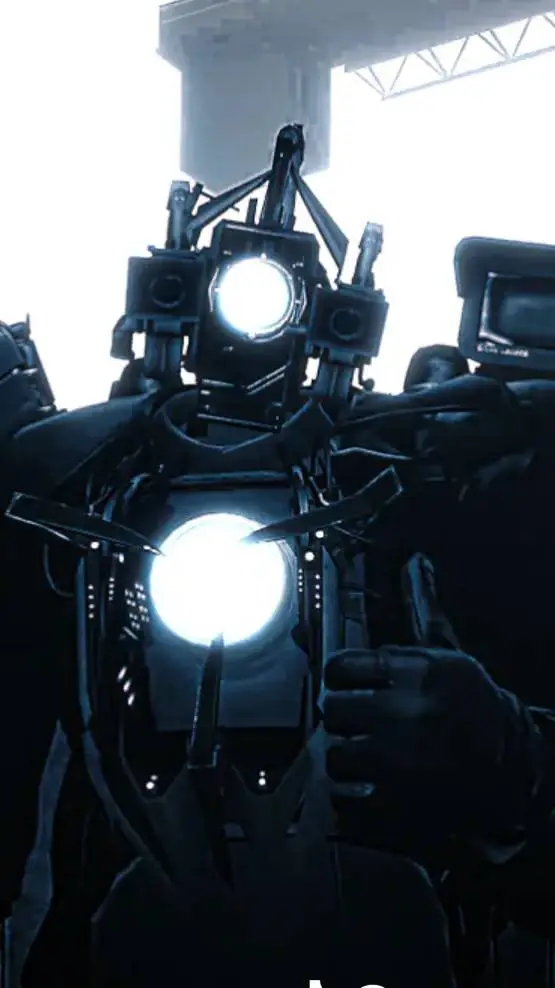 ai character: titan camera man  background