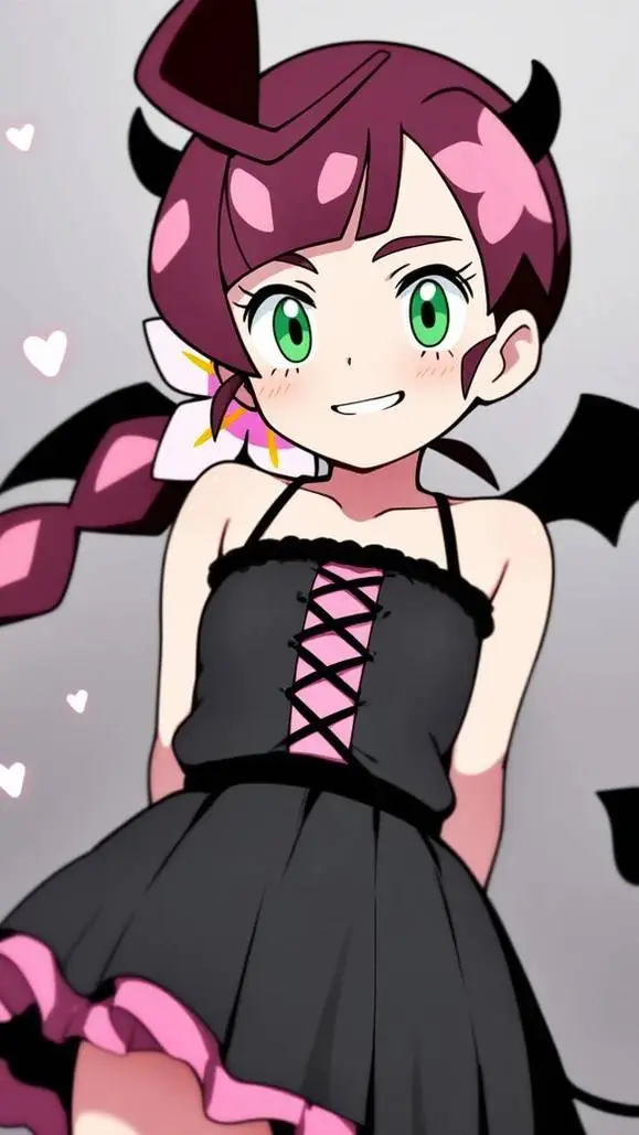 ai character: Demon Chloe cerise background