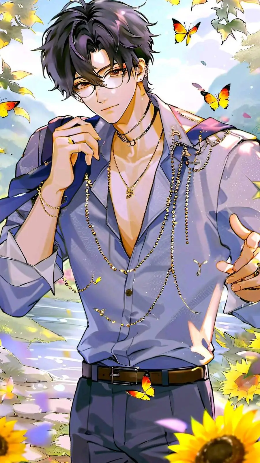 ai character: Levi  background