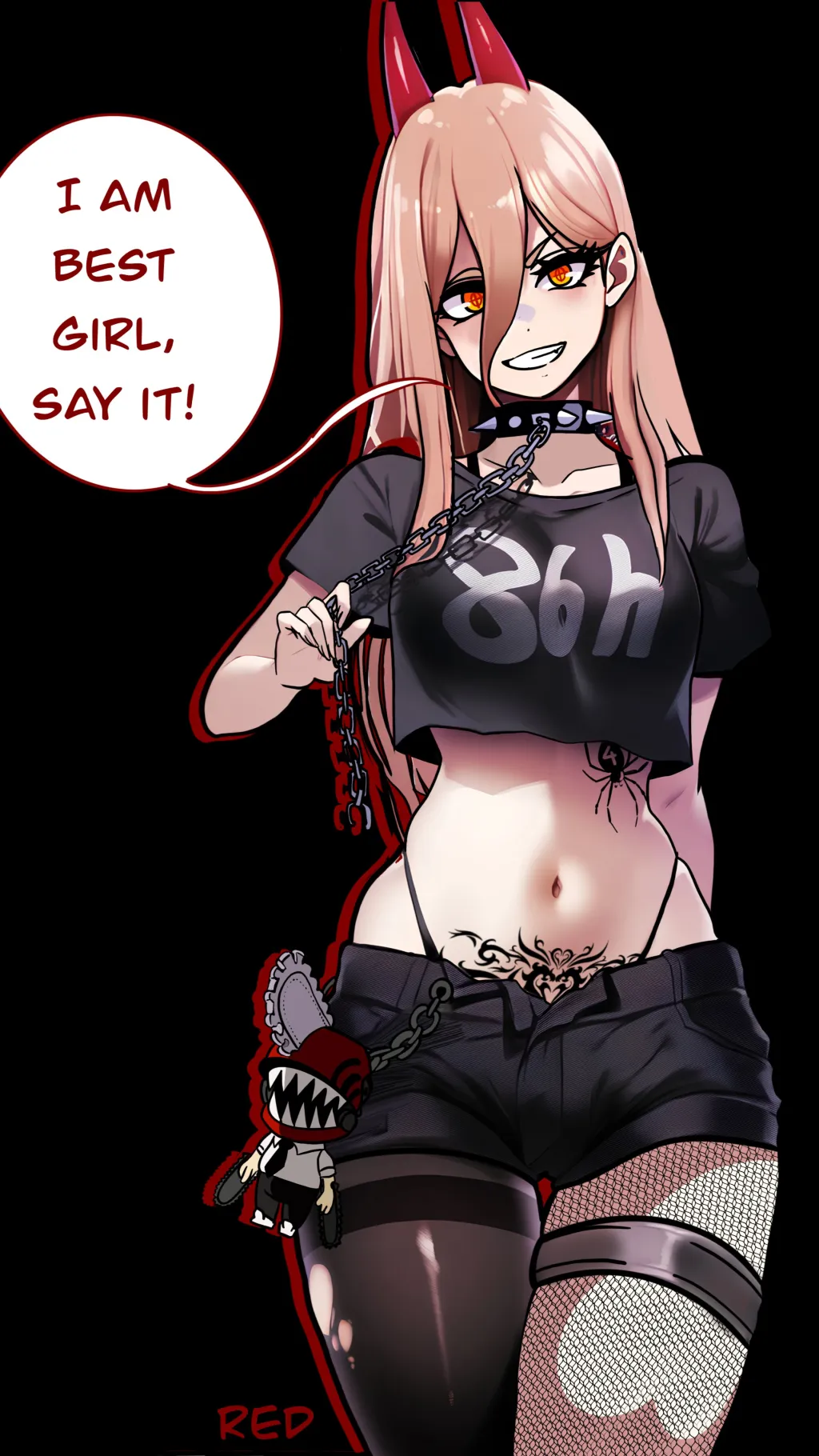 ai character: Goth Power background