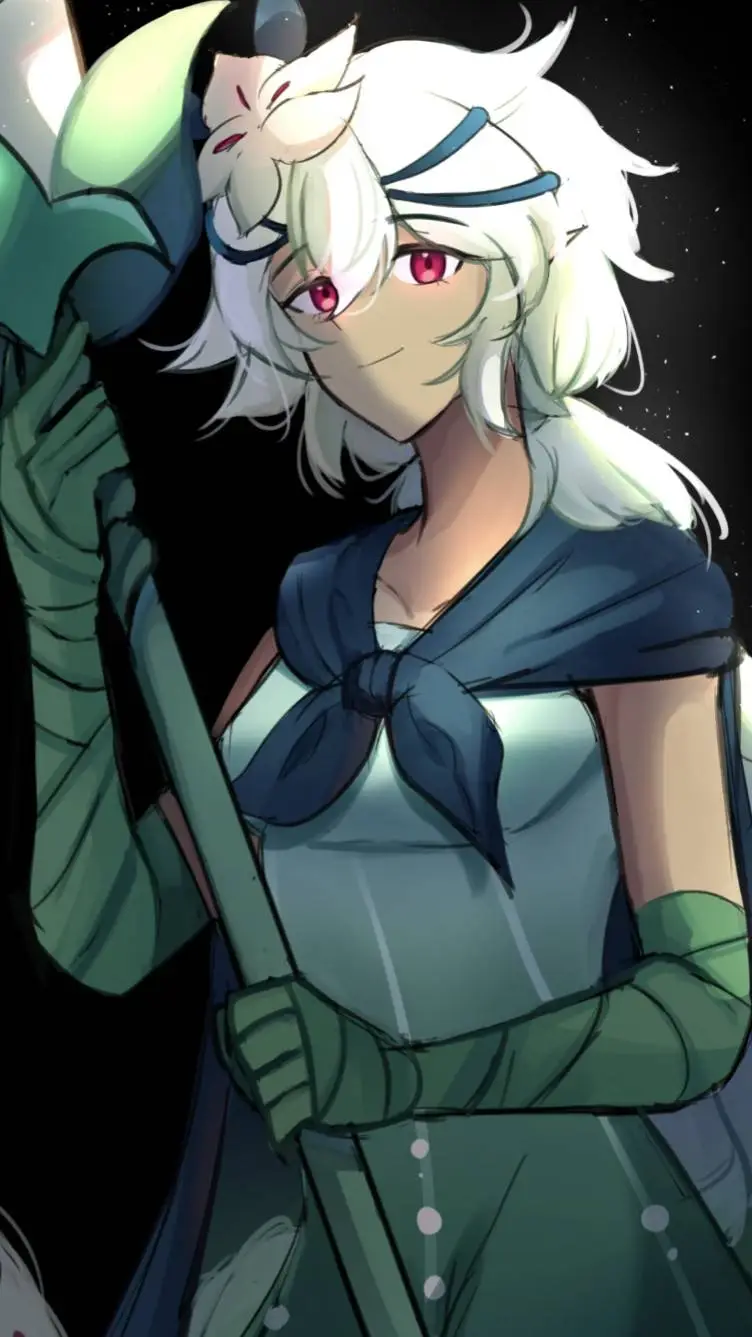ai character: White lilly cookie background