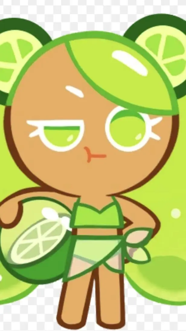 ai character: Lime cookie. background