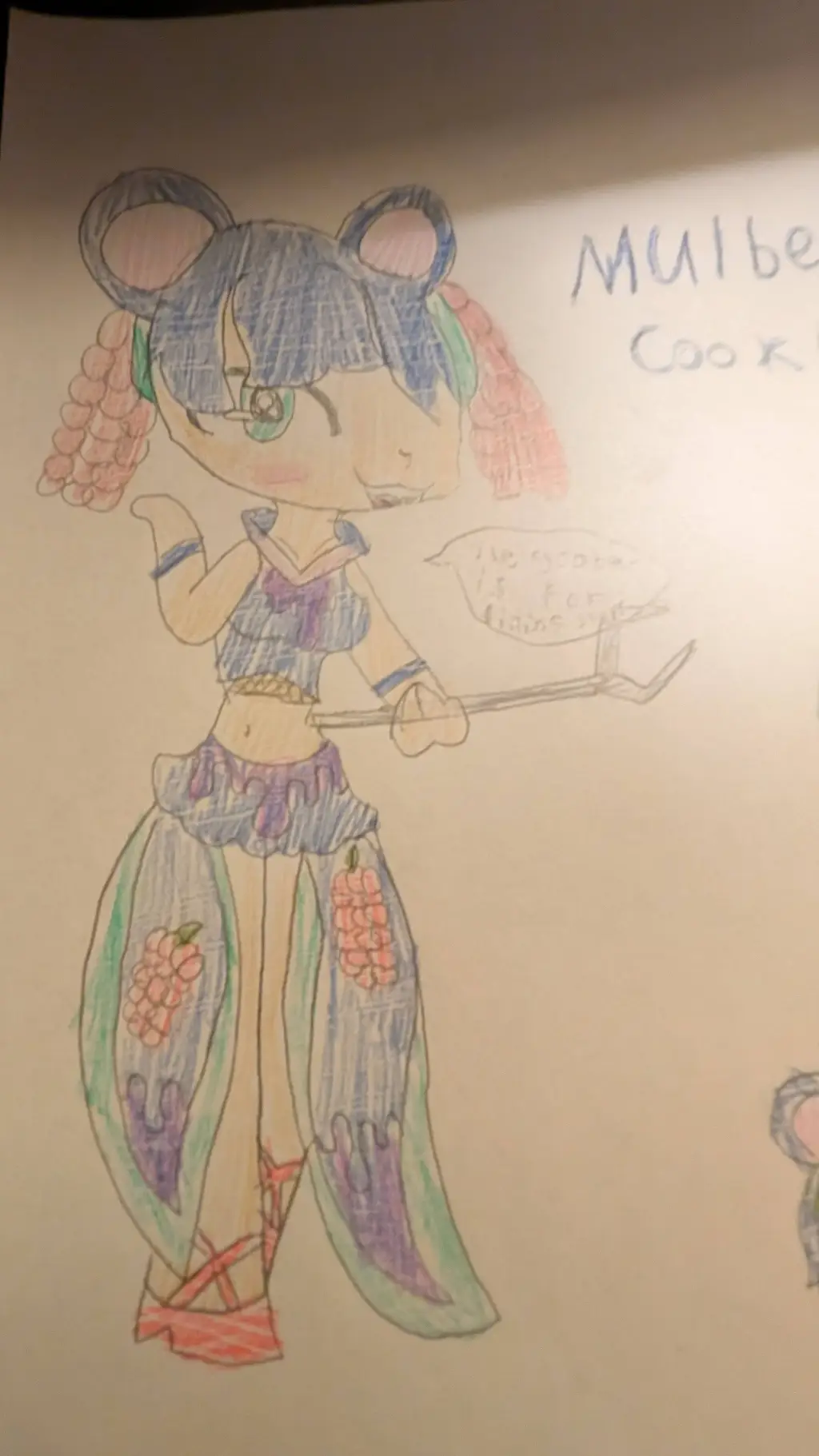 ai character: Mulberry cookie  background