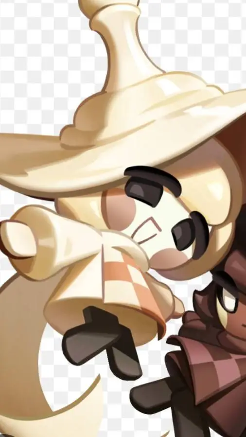 ai character: White pawn cookie  background