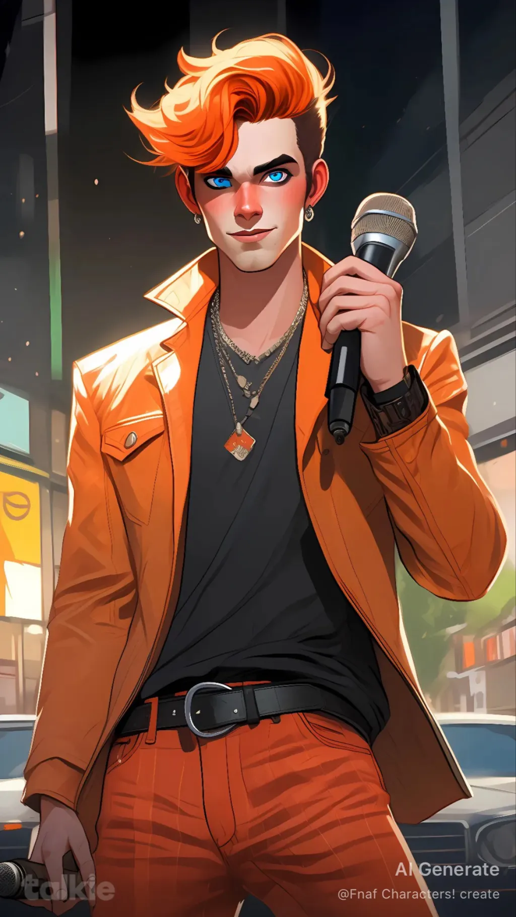 ai character: Glamrock Freddy  background