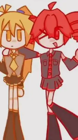 ai character: Teto and Neru background