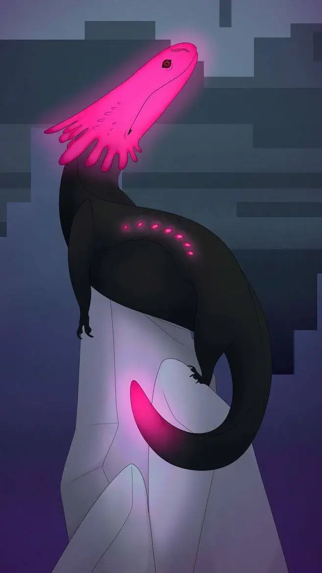 ai character: Pink Lizard  background