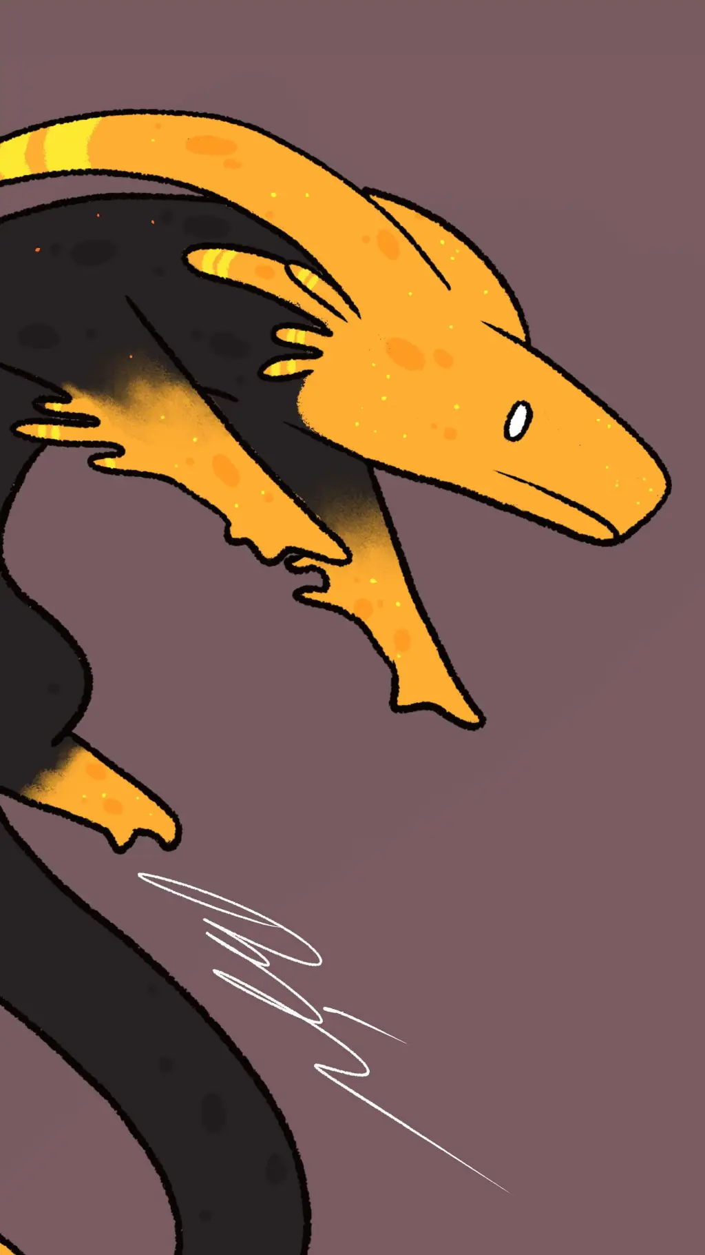 ai character: yellow lizard background