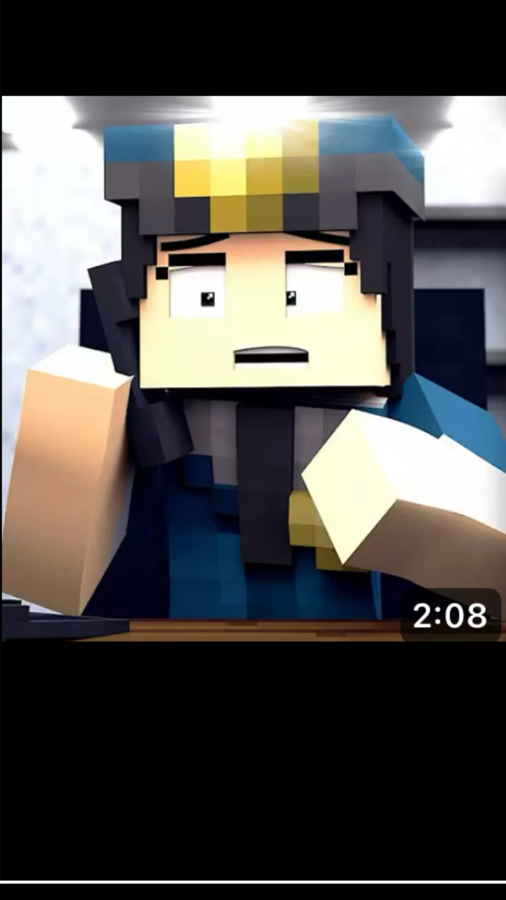ai character: Minecraft police background