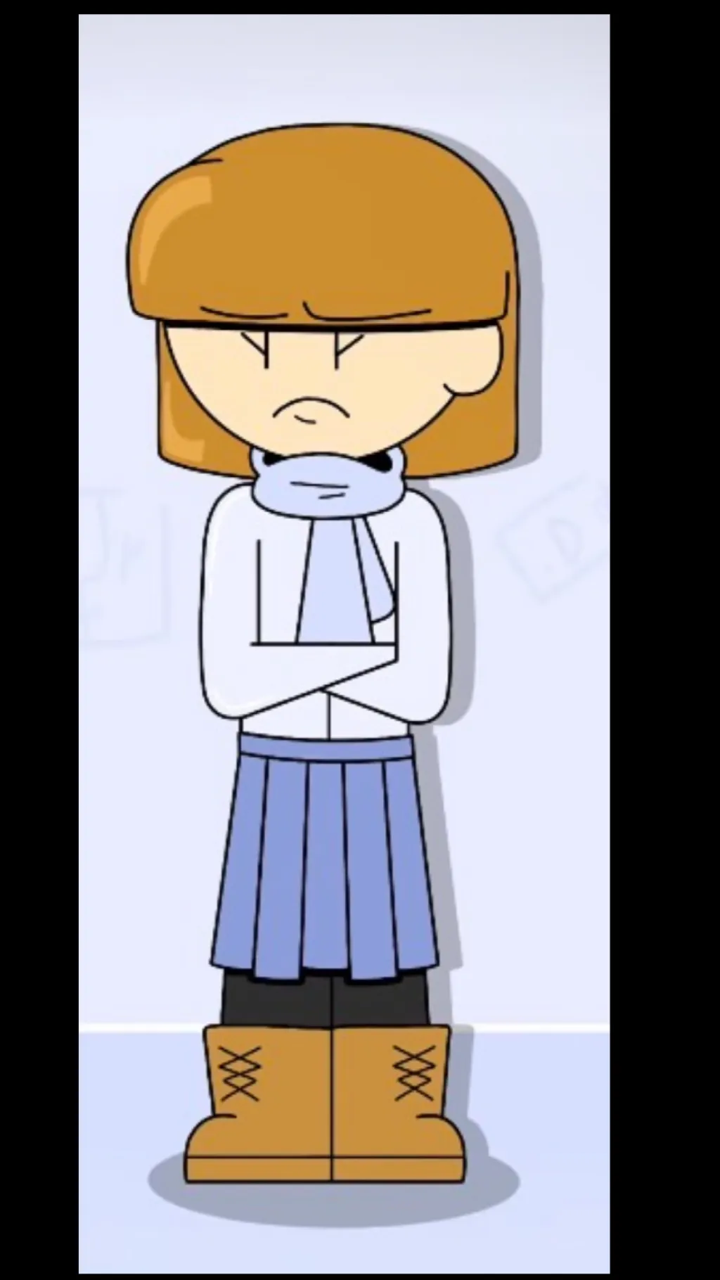 ai character: Icy (Ice cube) background