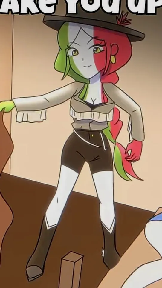 ai character: Italy girl  background