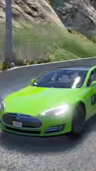 ai character: giant tesla background