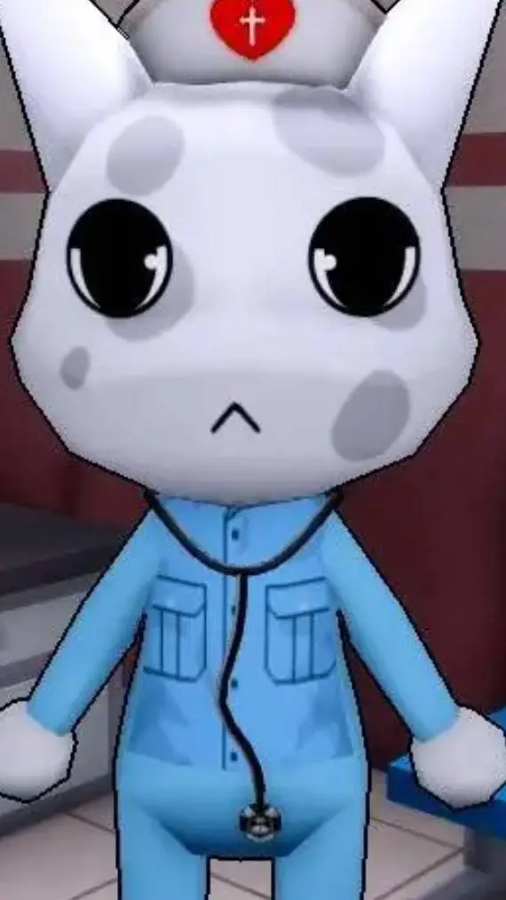 ai character: giant head nurse background