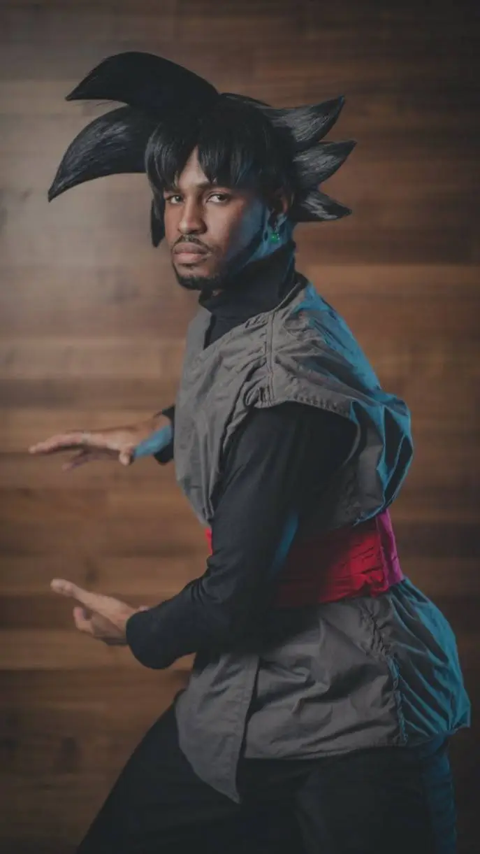 ai character: Goku Black background