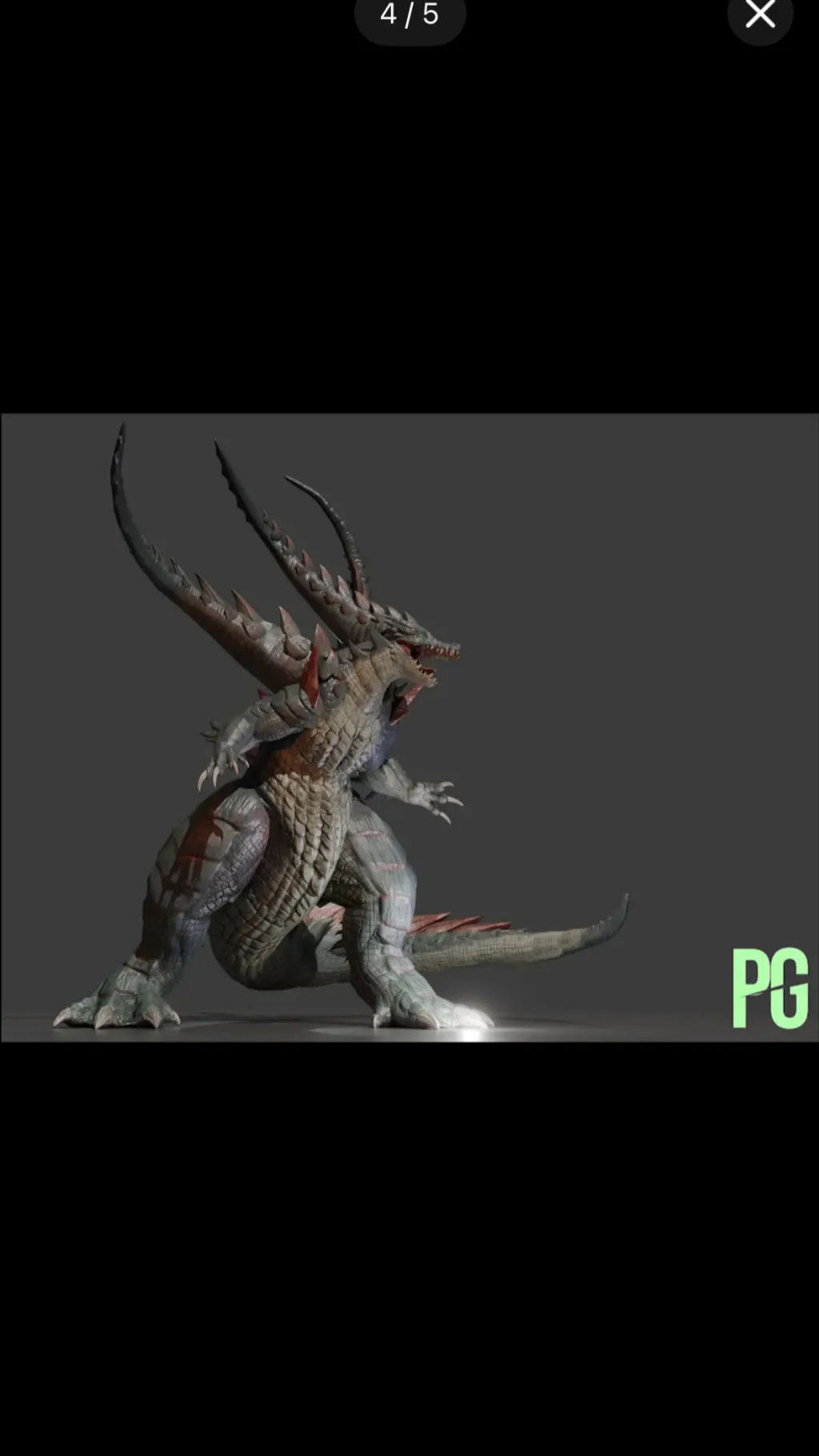 ai character: Godzilla 2019  background
