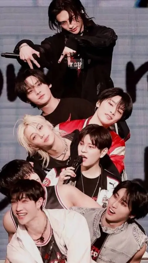 ai character: Straykids. boy 🏫 background