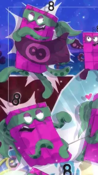 ai character: Octonaughty🐙💚 background