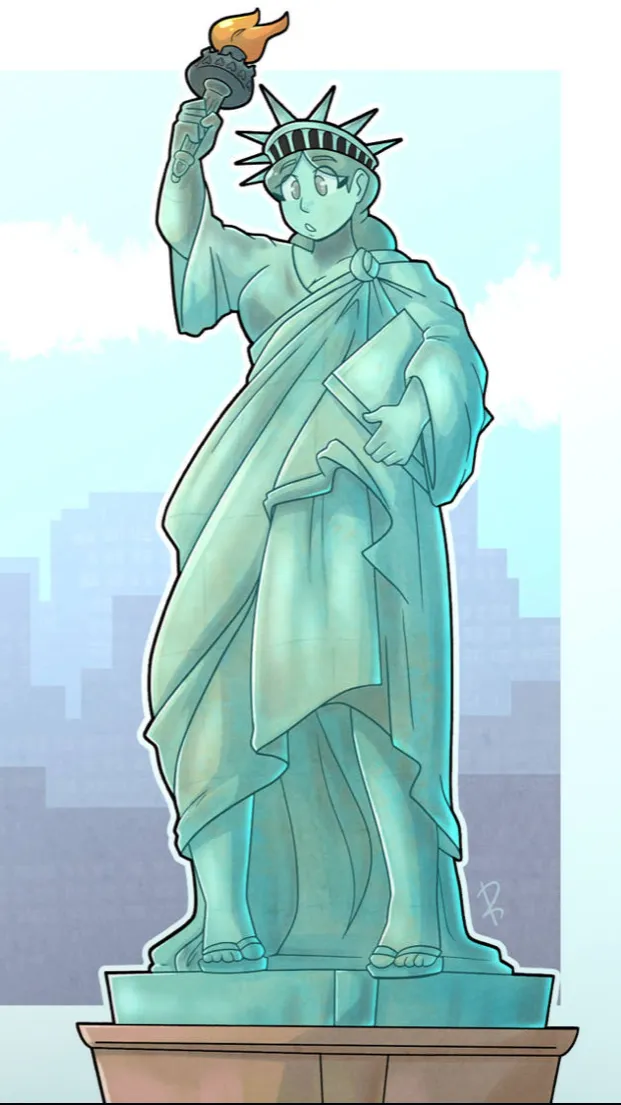 ai character: Statue Liberty TF background