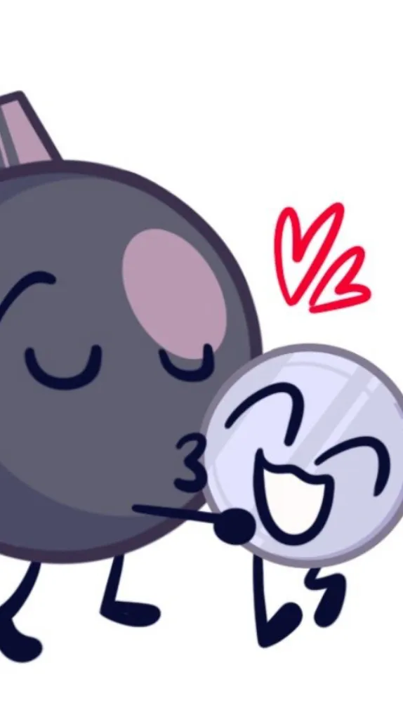 ai character: BFDI Bomby X Naily background