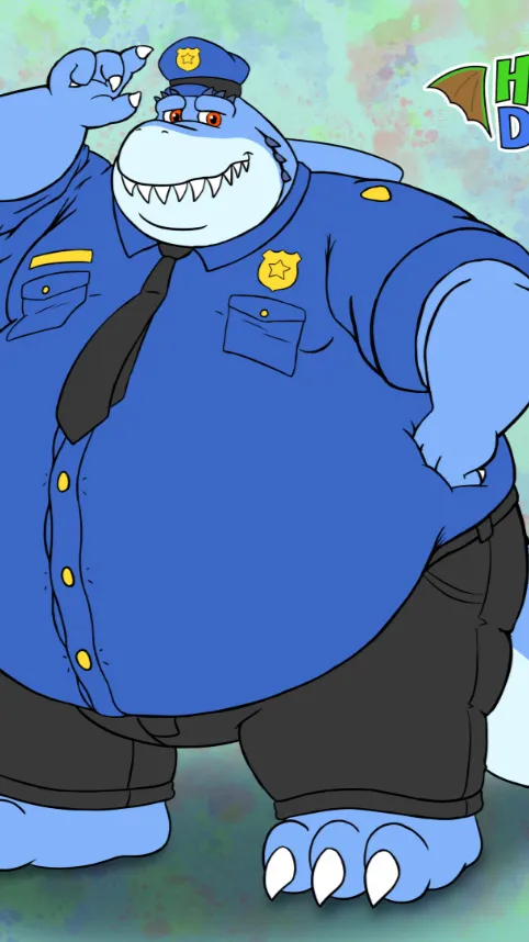 ai character: Furry police￼ background