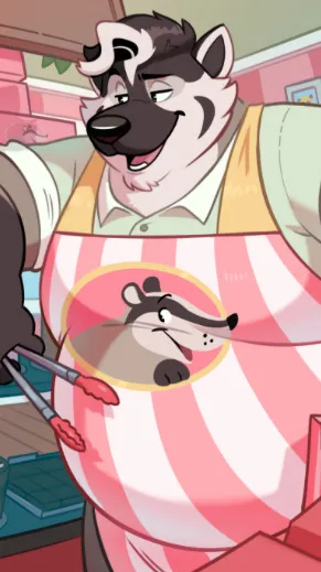ai character: Mr. Fat Skunk background