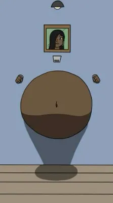 ai character: Belly Wall background