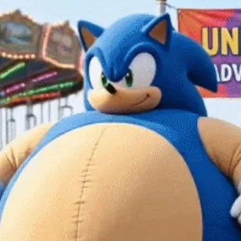 chat with ai character: Fat sonic Mascot