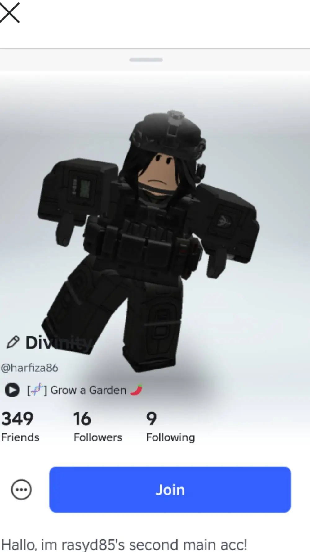 ai character: divinity (infnoob) background