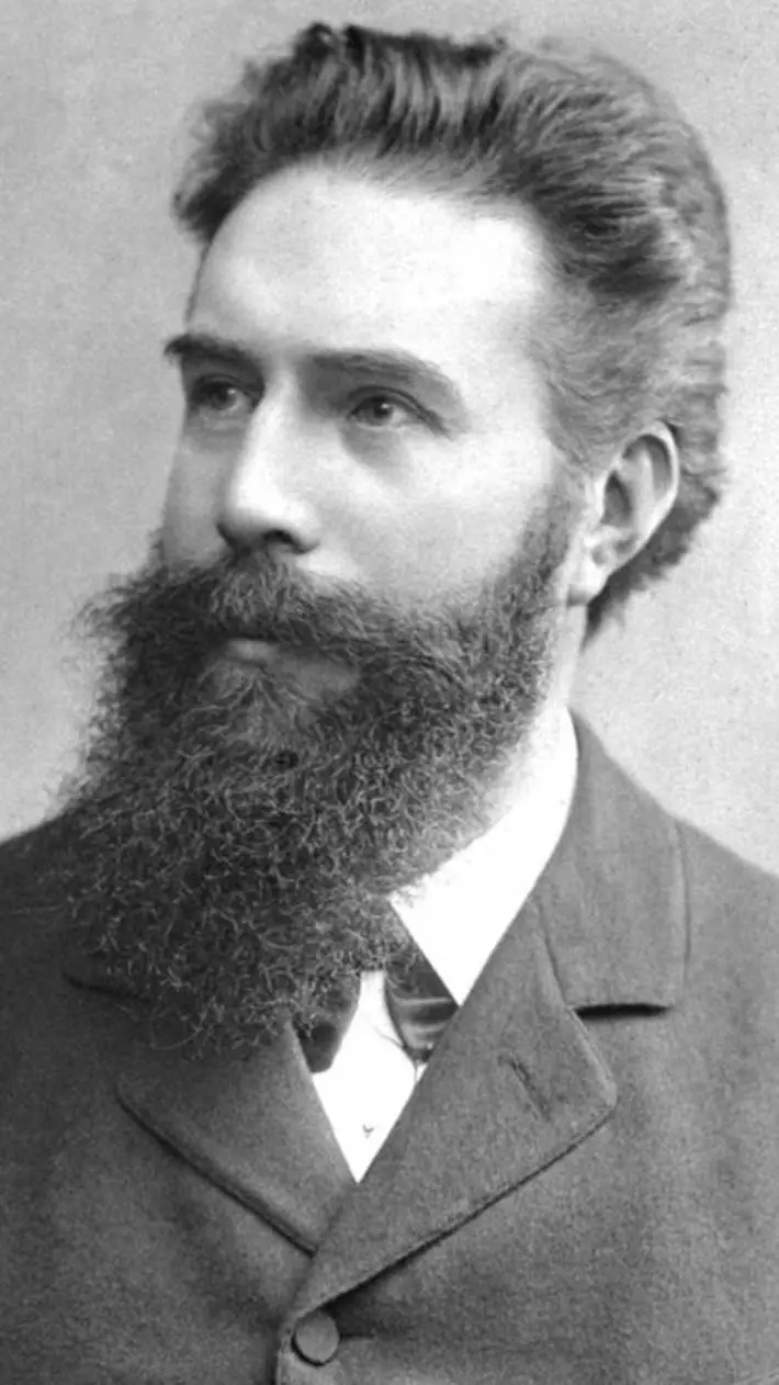 ai character: Wilhelm Röntgen  background