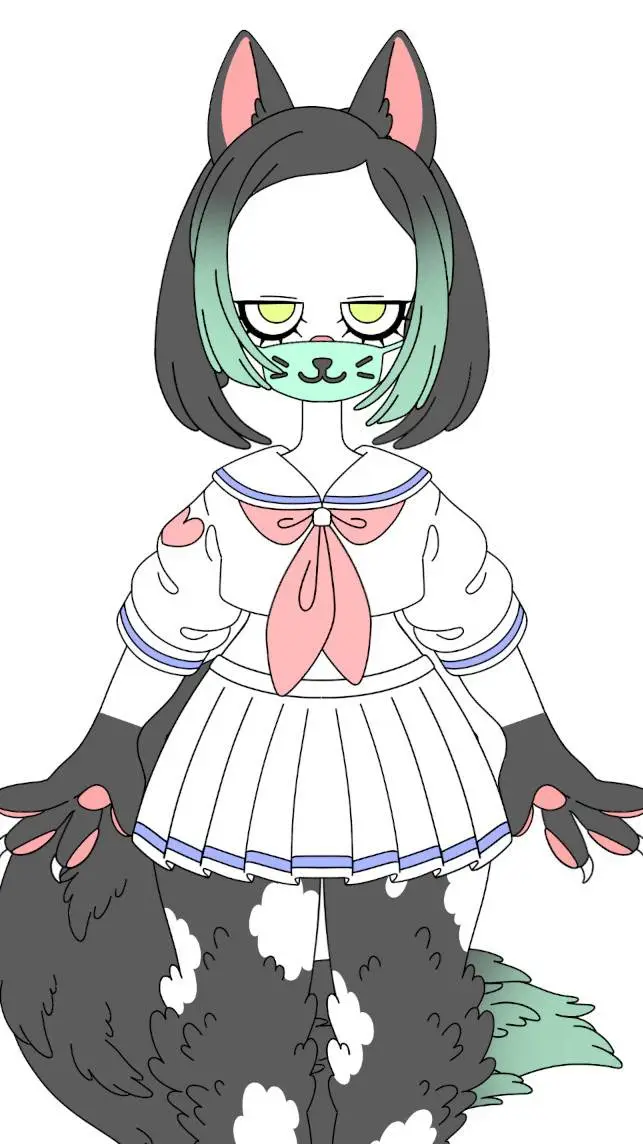 ai character: CC the fox hybrid background
