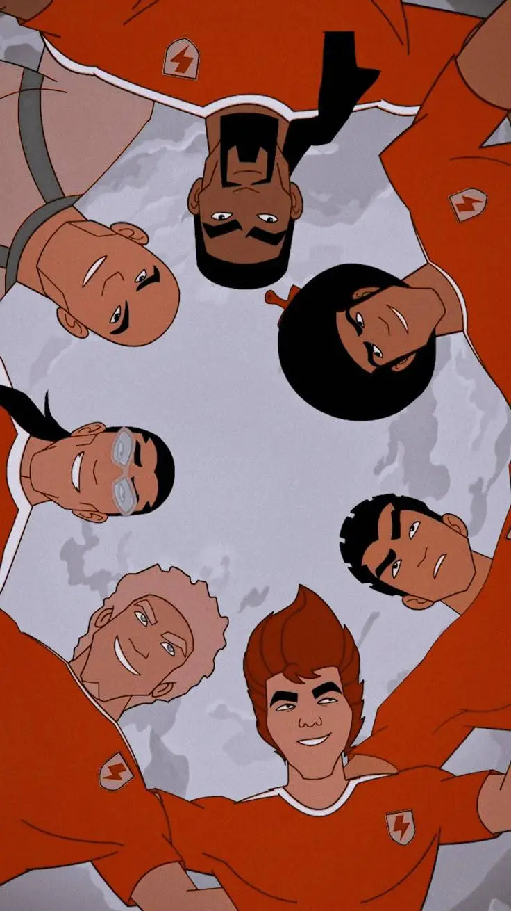 ai character: Supa Strikas❤️🤍✨ background