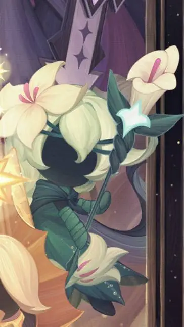 ai character: White Lily Cookie background