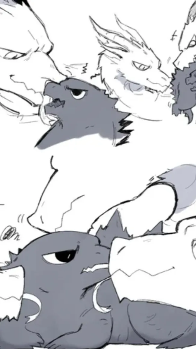 ai character: Godzilla babies background