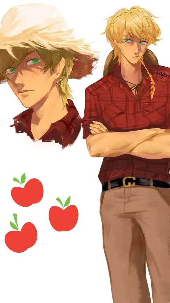 ai character: Apple Buck 🍎💪🏻 background