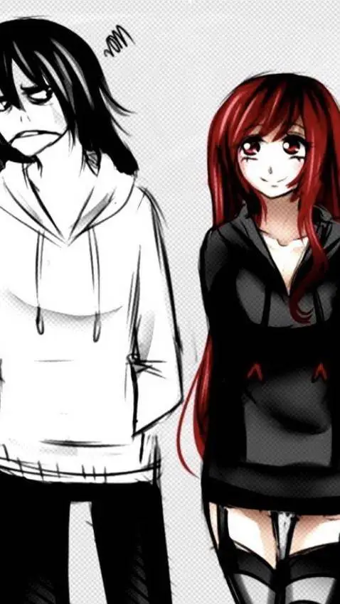 ai character: Jeff y T/N ❤️🖤🤍 background