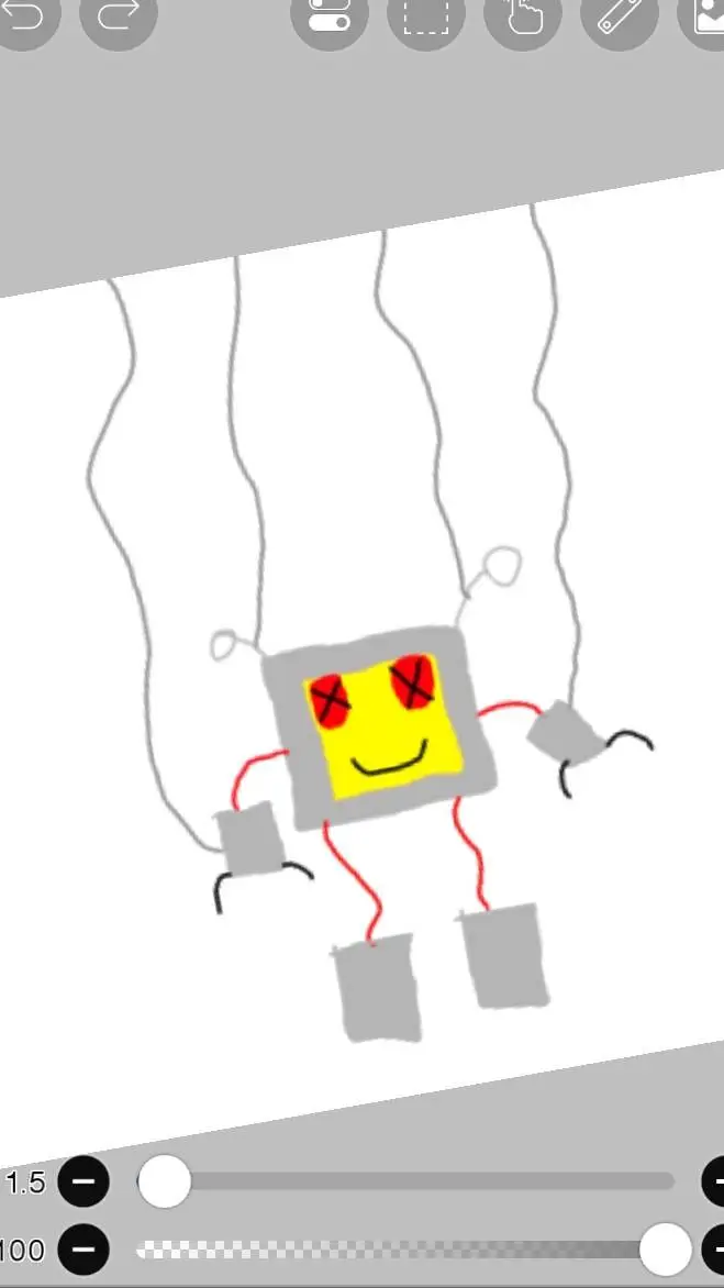 ai character: toy mecha k.blando background