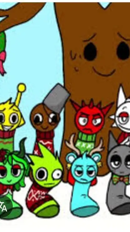 ai character: chirstmas sprunki background