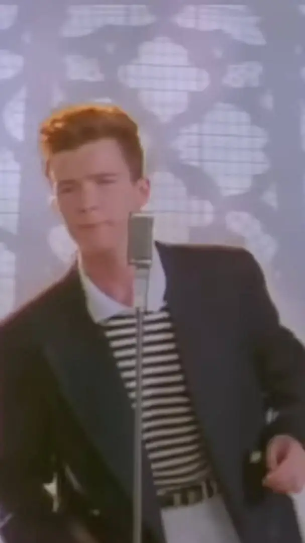 ai character: rickroll background