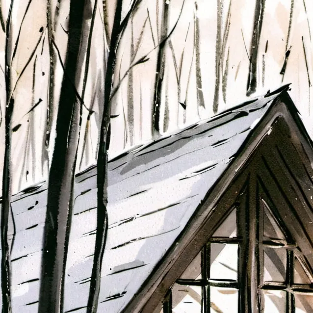 chat with ai character: MHA Xmas cabin. 