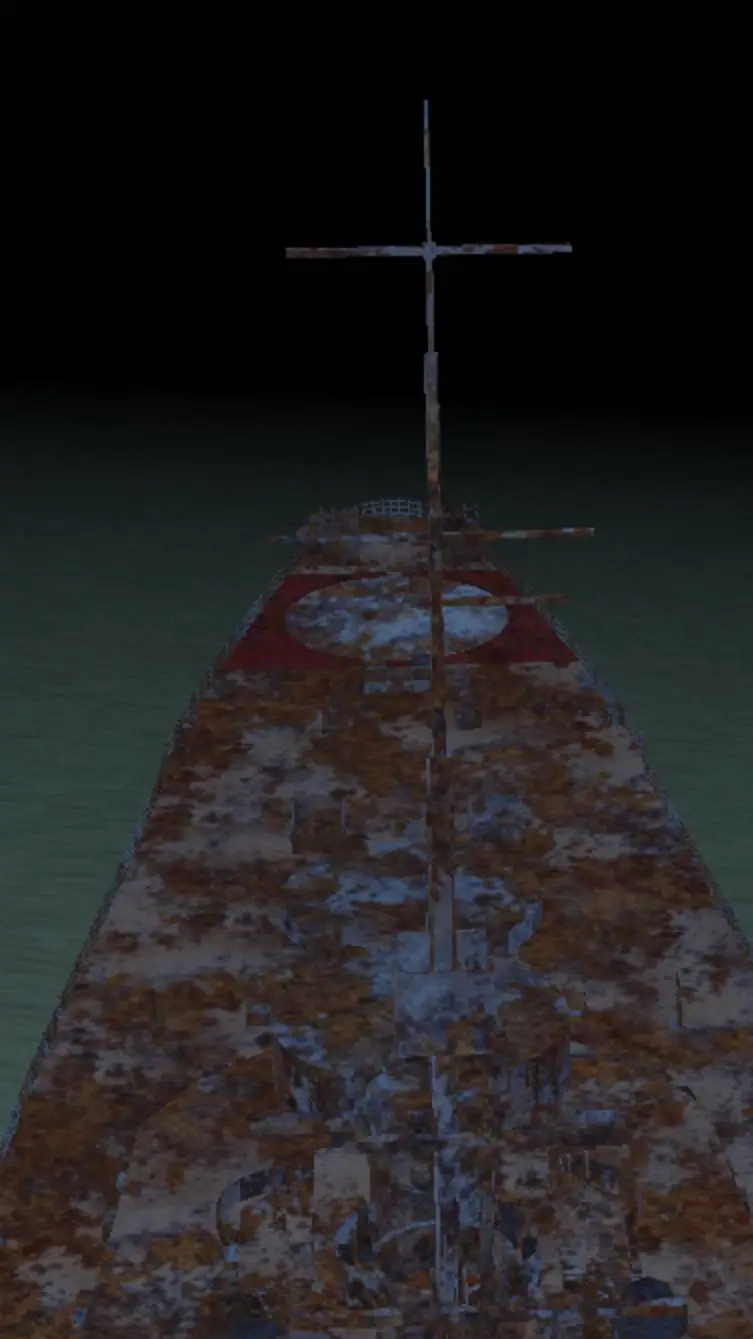 ai character: Sunken war ship background