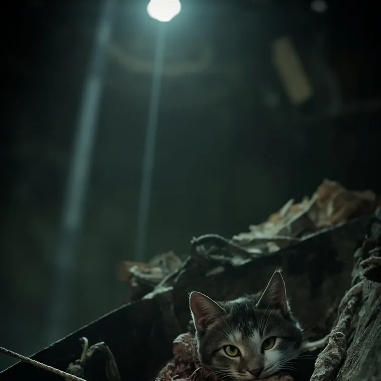 chat with ai character: Abused cat