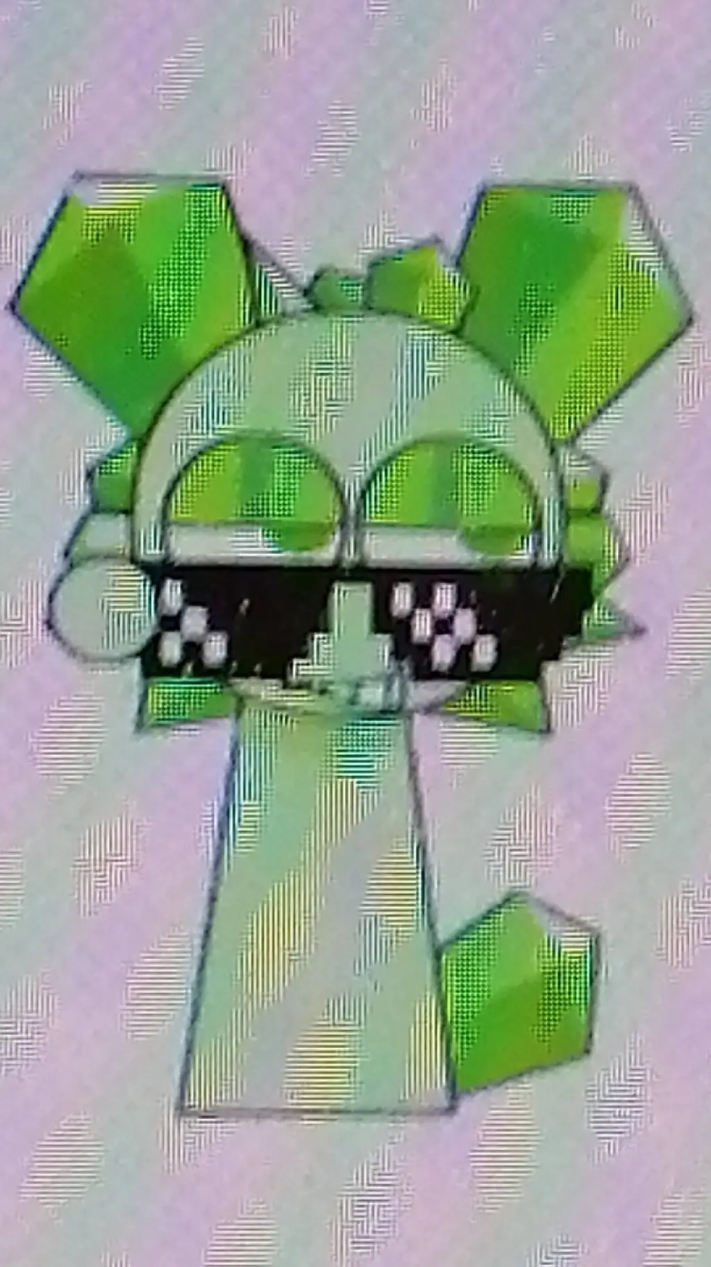 ai character: Emerald background