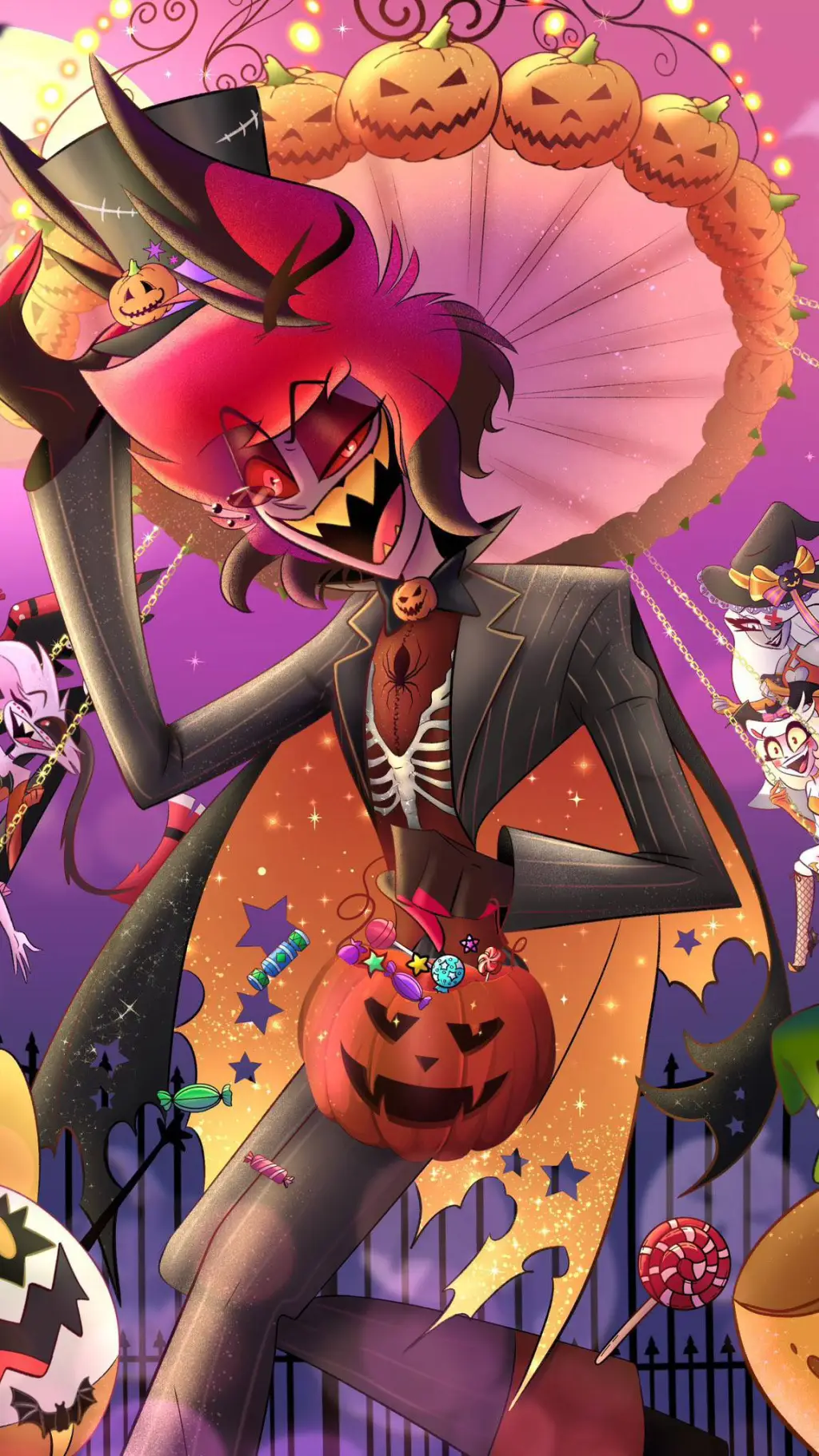 ai character: hh halloween  background