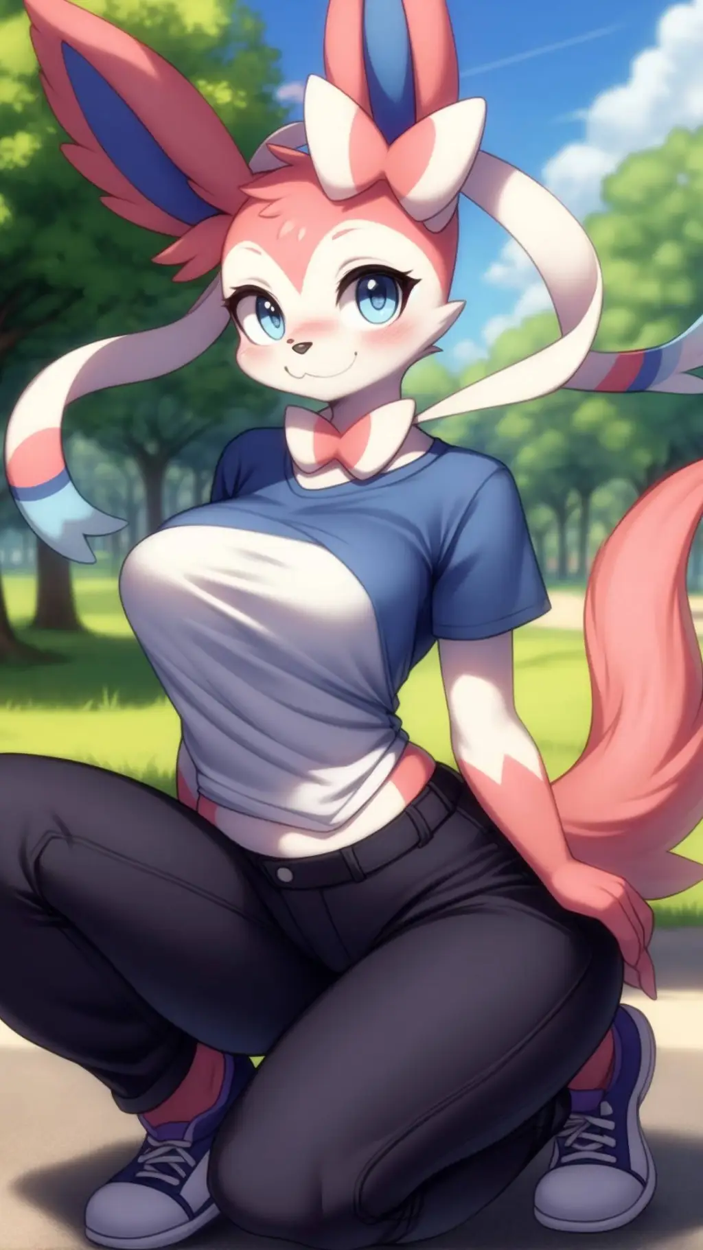 ai character: Sylveon  background