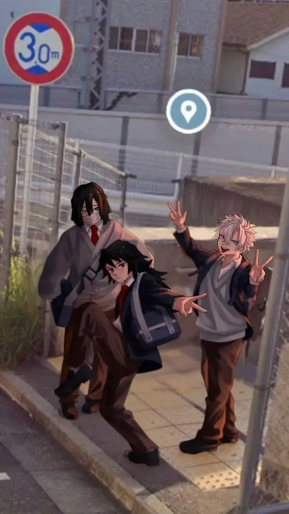 ai character: Kimetsu High! background