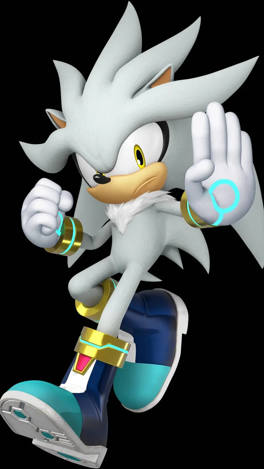 ai character: Silver T Hedgehog  background