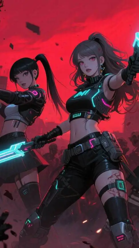 ai character: K-pop zombiehunter background