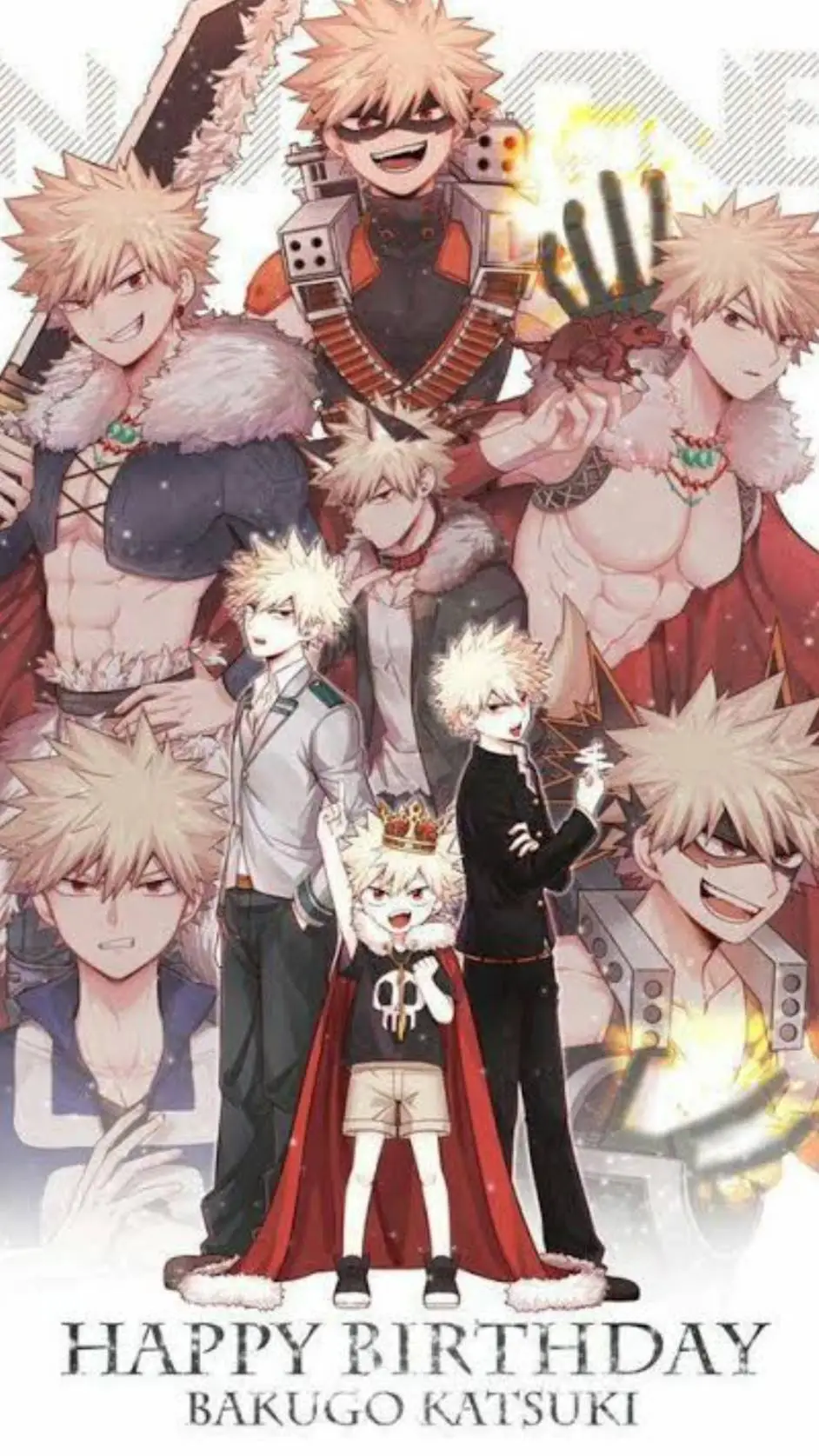 ai character: Bakugo's birthday  background