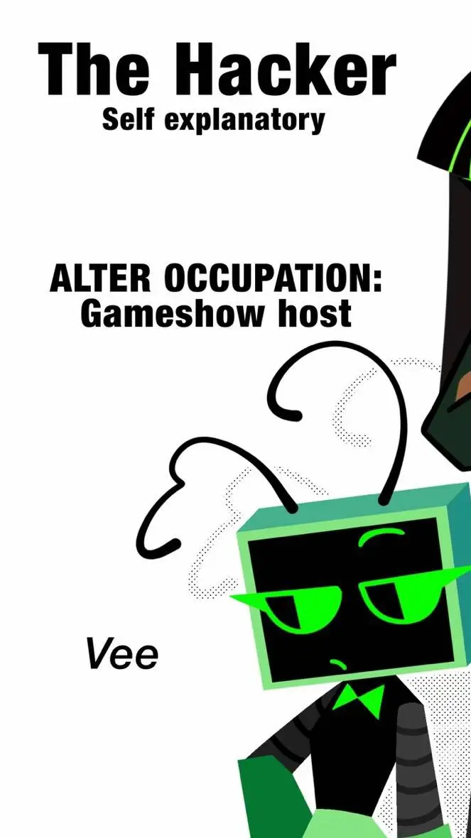 ai character: Vee background