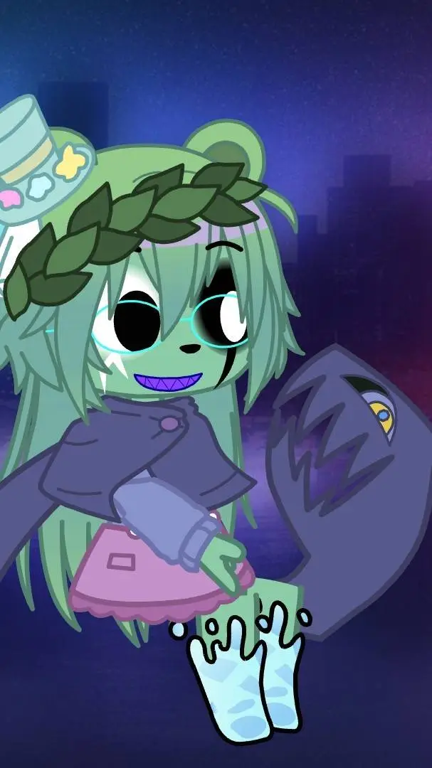 ai character: leaf and demon background